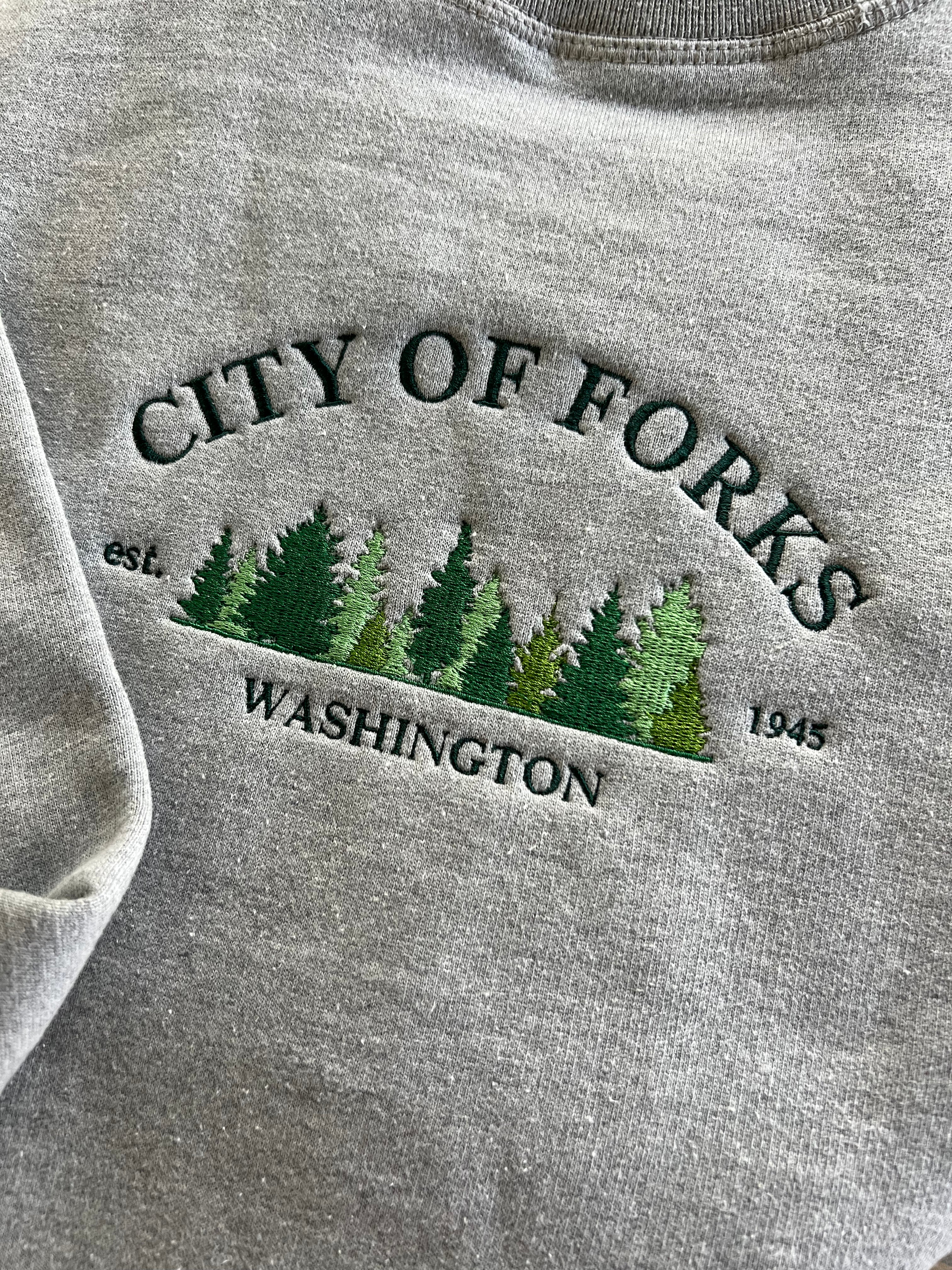 City of Forks Washington Crewneck